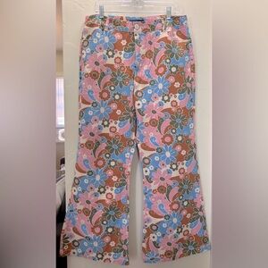 NWT ModCloth Princess Highway 60s Donna Flare Jeans Flower Print